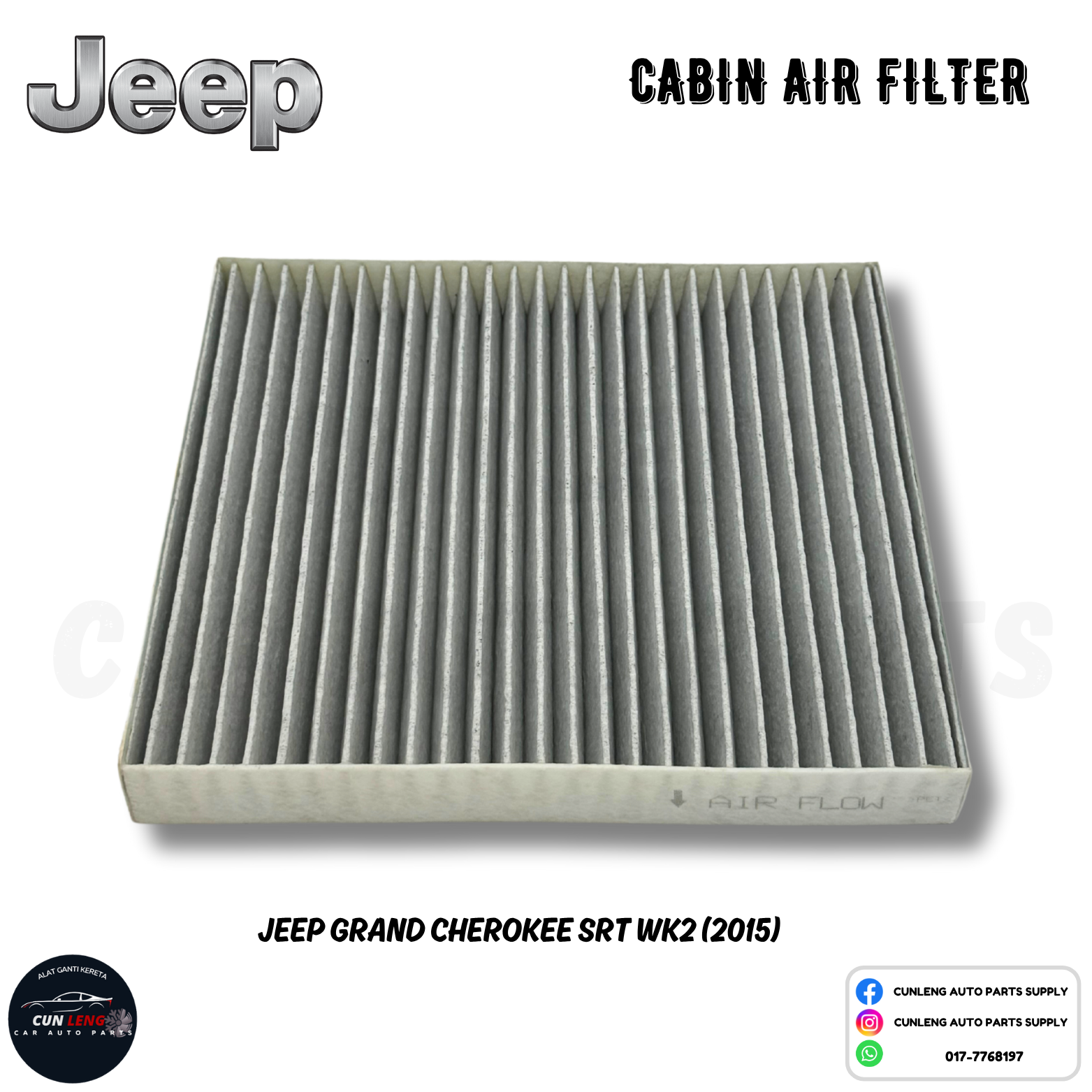 2015 Jeep Grand Cherokee Cabin Air Filter