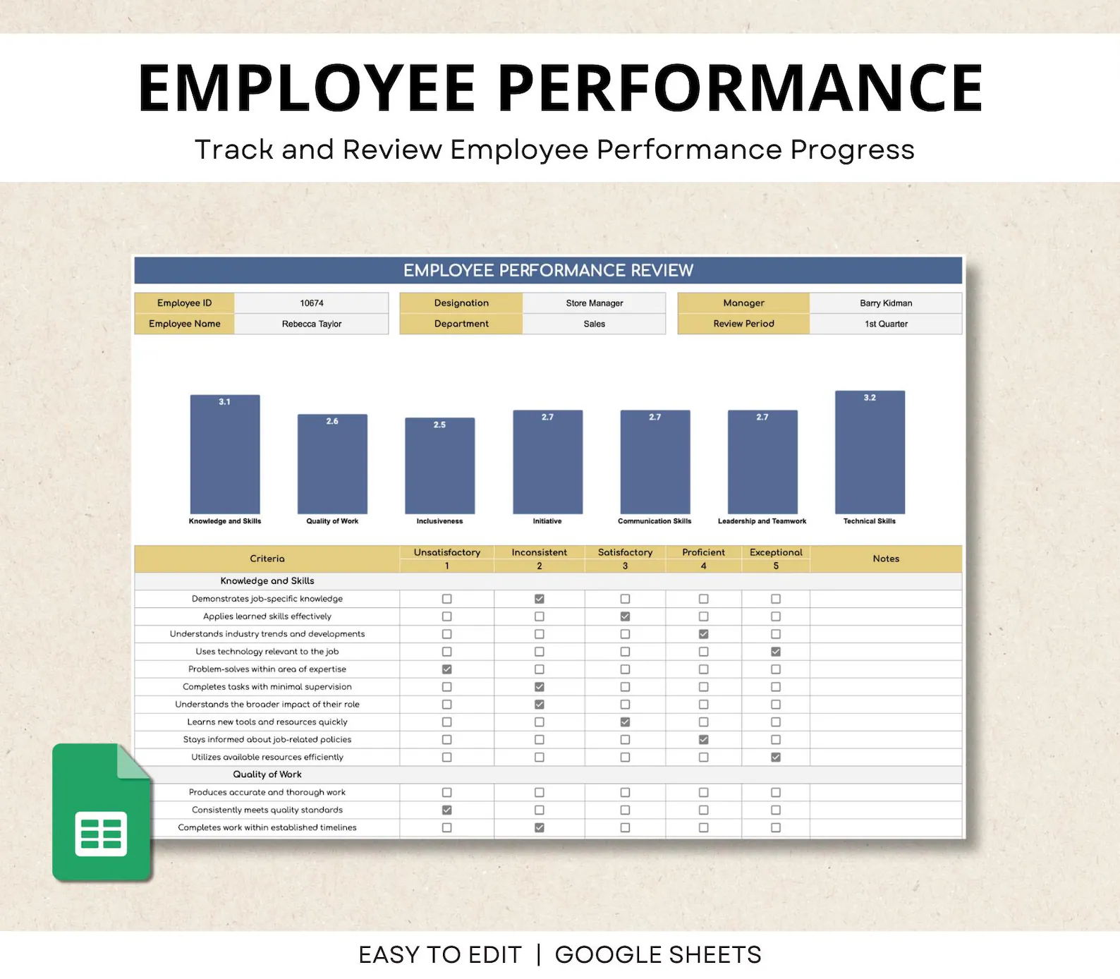 Employee Management Spreadsheets 4in1 Bundle Employee Training Planner ...