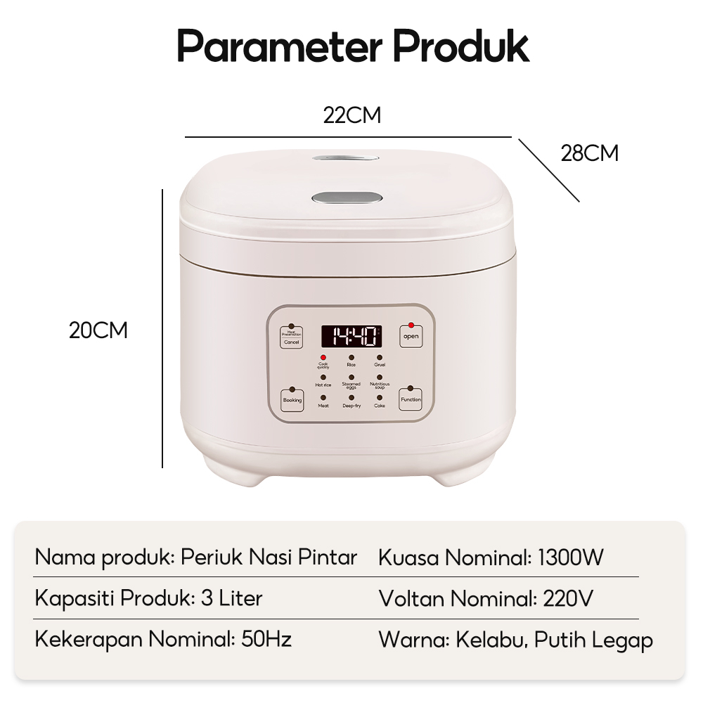 Simmo Premium Rice Cooker LED Smart Screen Display Household ...