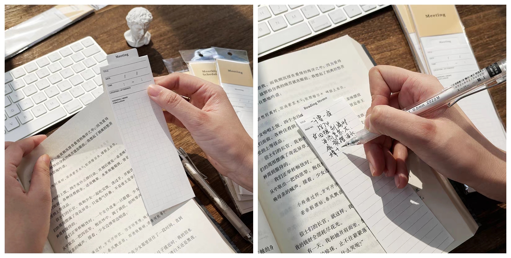 INS Minimalist Bookmark Style Functional Memo Tabs Foldable Index Tag ...