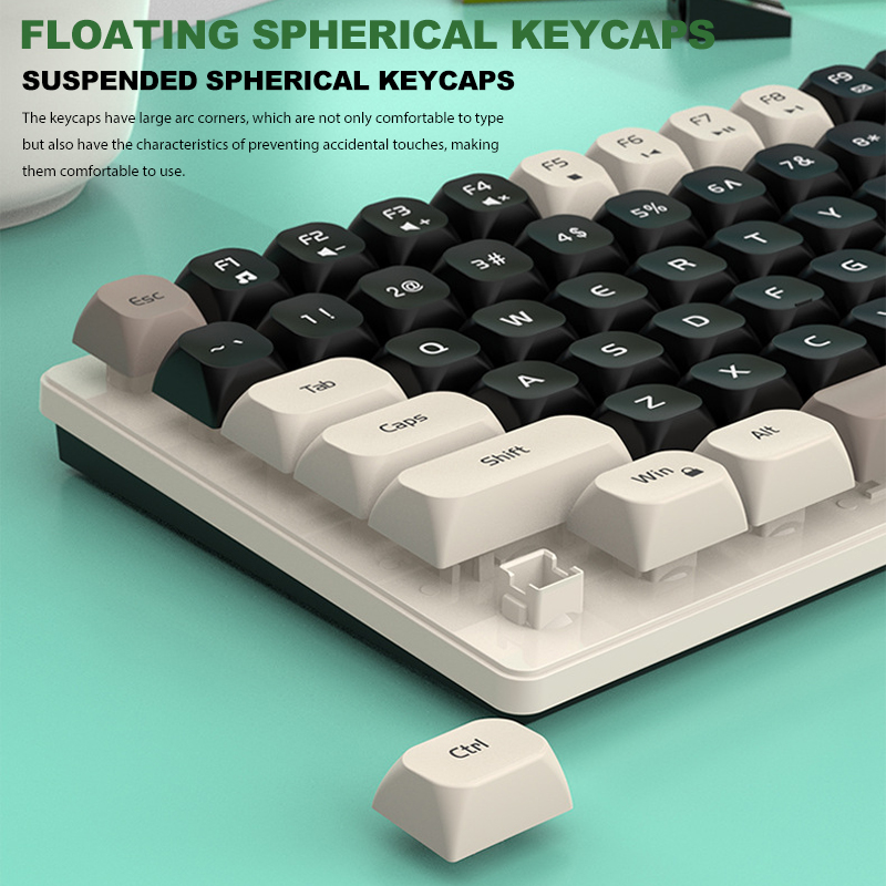 Gaming Mechanical Keyboard RGB 60% Layout Pluggable Wired Dual Color ...
