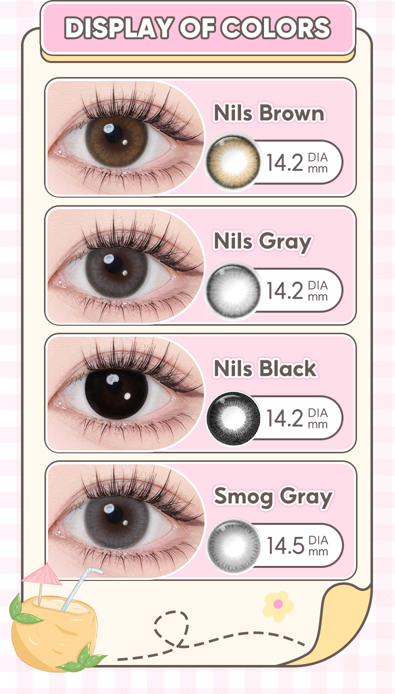 [0.00~-6.00] Magister Contact Lens Power 2Pcs Nils Series BLUSH GIRL ...