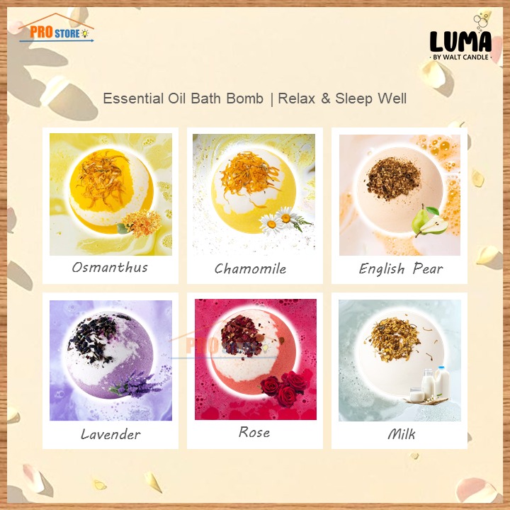 LUMA Bath Bomb 100g Dried Flower Bath Salt Ball Natural Bubble Bathbomb ...