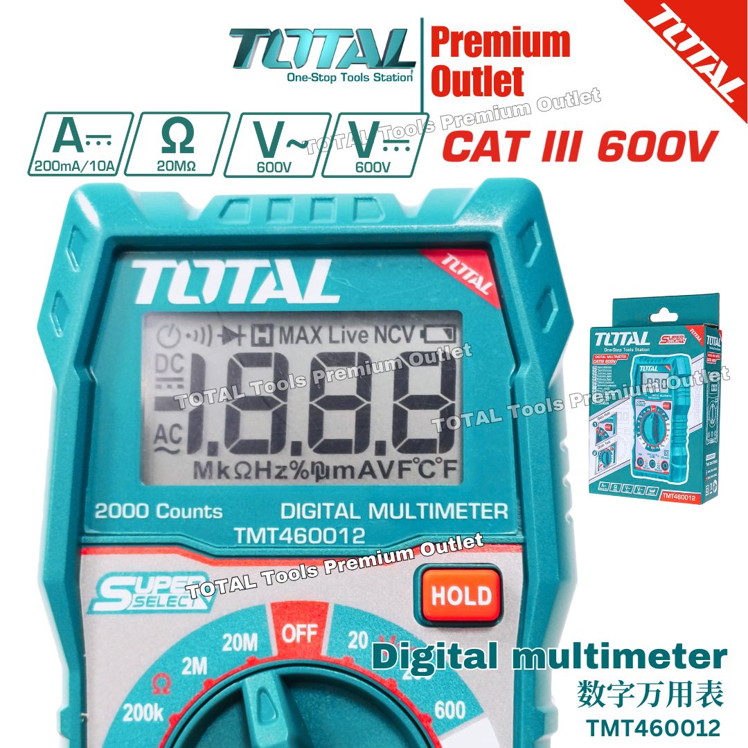 TOTAL Tools 2000 counts LCD Display Digital multimeter 数字万用表 ...