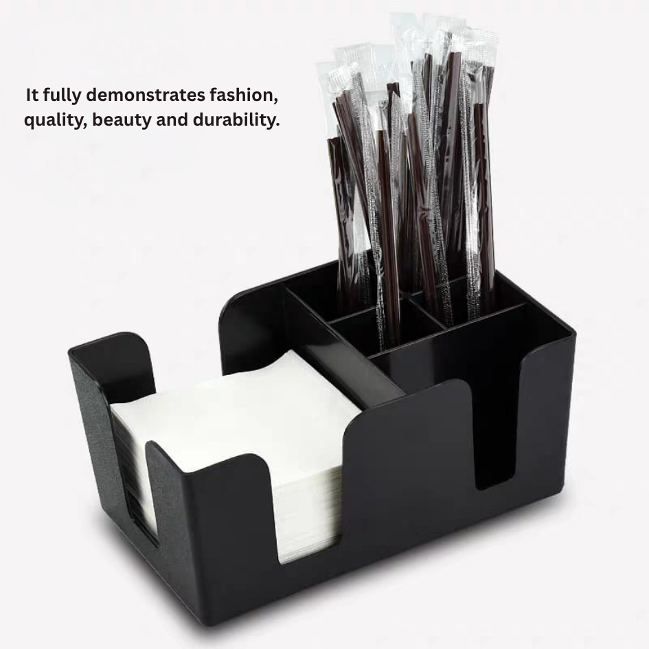 100% GENUINE MULTIFUNCTIONAL COFFEE CUP STORAGE RACK/TISSUE BOX/MILK ...