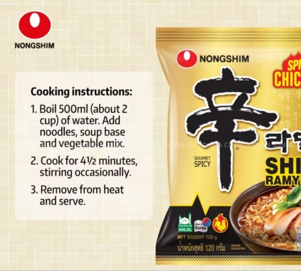 NongShim Shin Ramyun Ramen halal 5s **korea Packing** | Shopee Malaysia