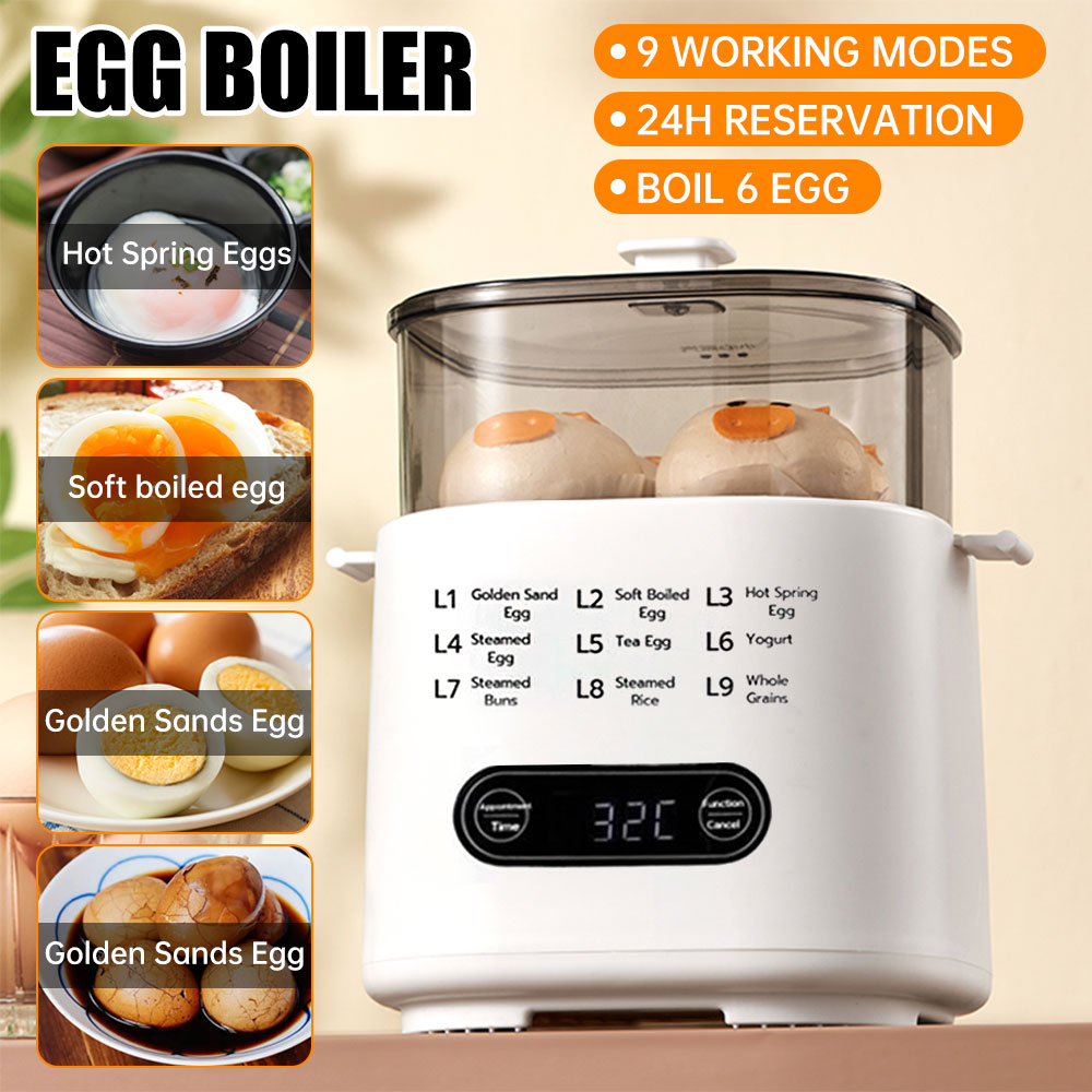 Upgrade 6 Mode Egg Cooker Steamer | Auto Shut Off | Perfect Telur Rebus ...