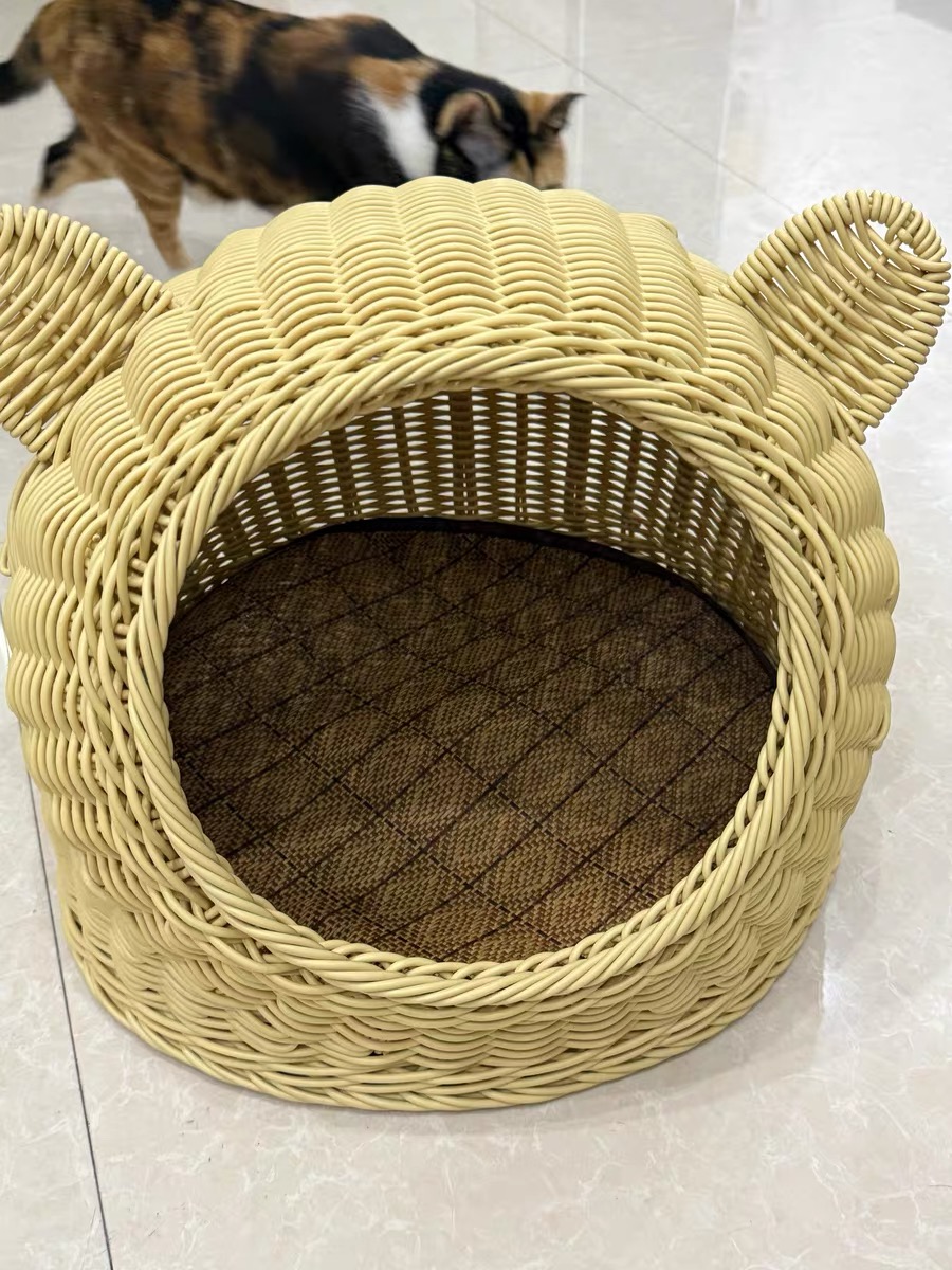 [NEW ARRIVAL] Cute Rattan Cat House/Rumah Kucing Rotan Comel Rotan PP ...