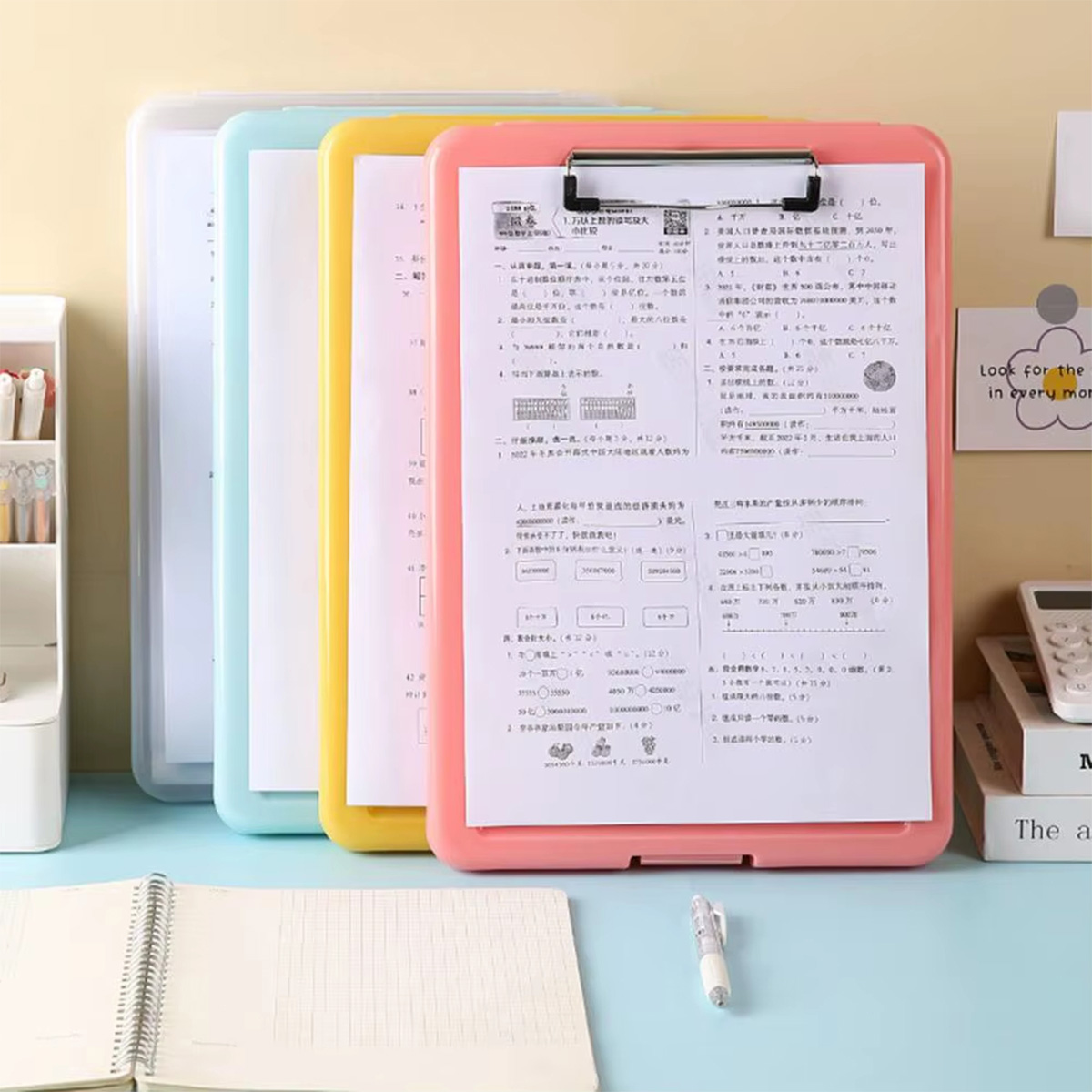 2 in 1 Multi-functional file organizer box Writing Board with Clip ...
