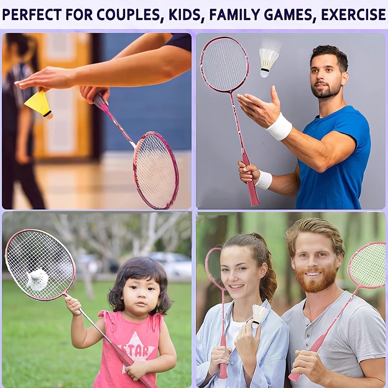 2pcs Badminton racket couple alloy split racket training student ...