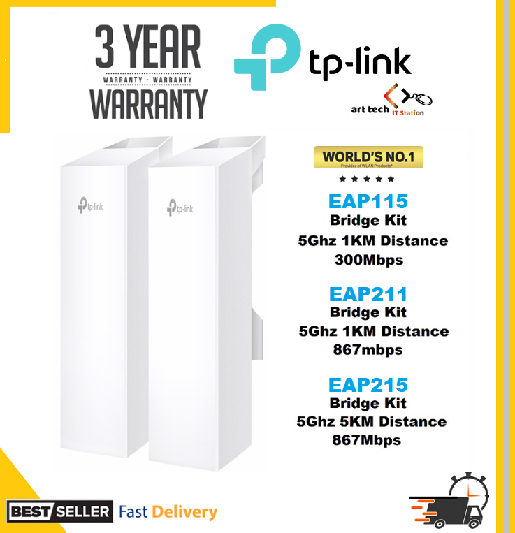 TP LINK EAP115 / EAP211 / EAP215 BRIDGE KITS WIRELESS BRDGE 5GHZ 867 ...