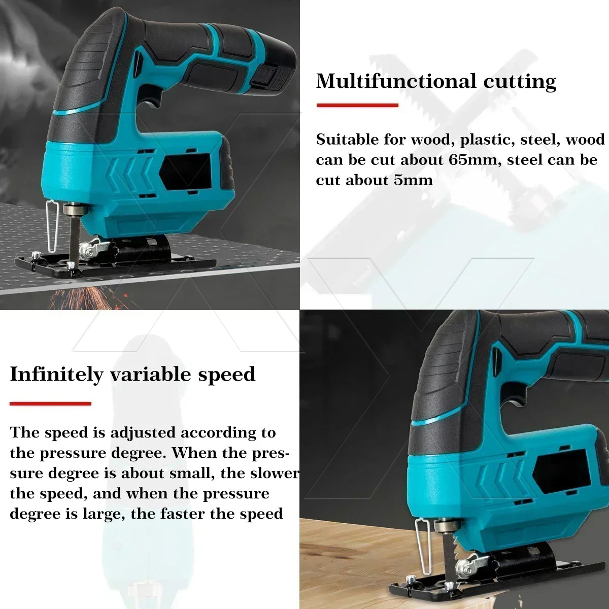 Electric Jig Saw High Speed Electric Saw 13 Pcs Blade Jigsaw Heavy Duty ...