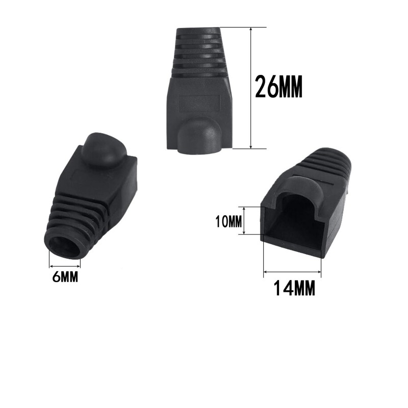 100Pcs Cable Connector Boots/Rubber Boot Cover Cap/Network Connector ...