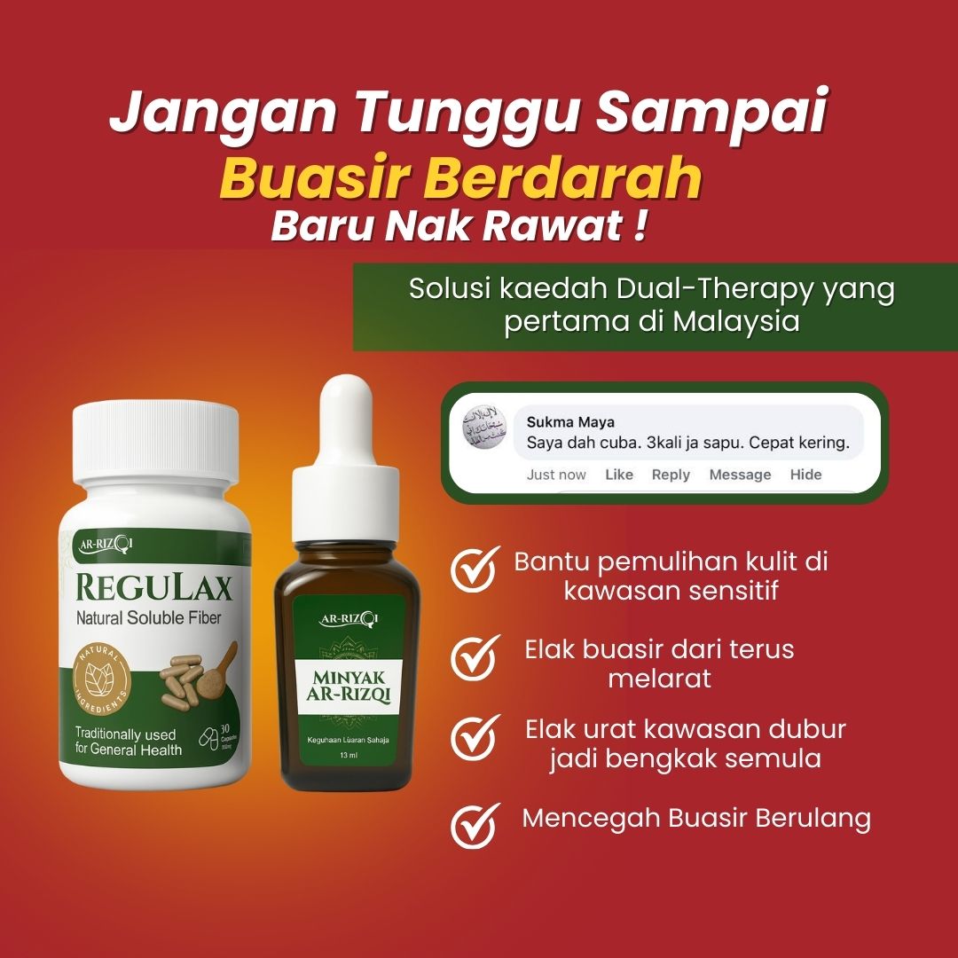 HQ Stock - Regulax & Minyak Ar-Rizqi – Dual Therapy Herba Buasir ...