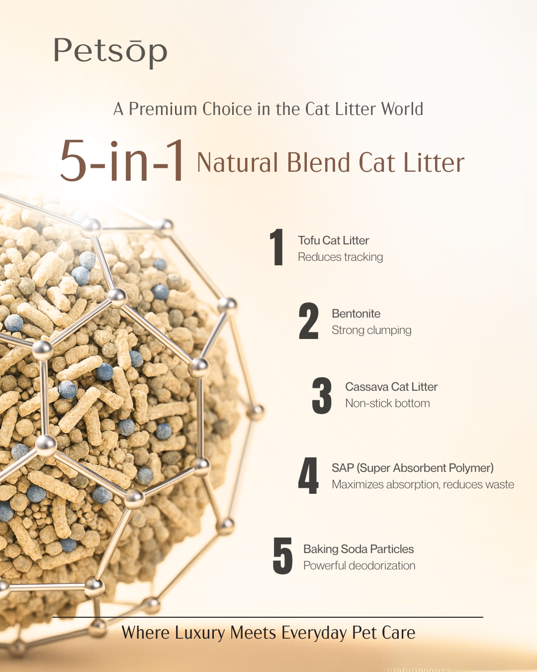 Curated visual reference: Petsōp 5 In 1 Mixed Tofu Cat Litter Photo Inspiration