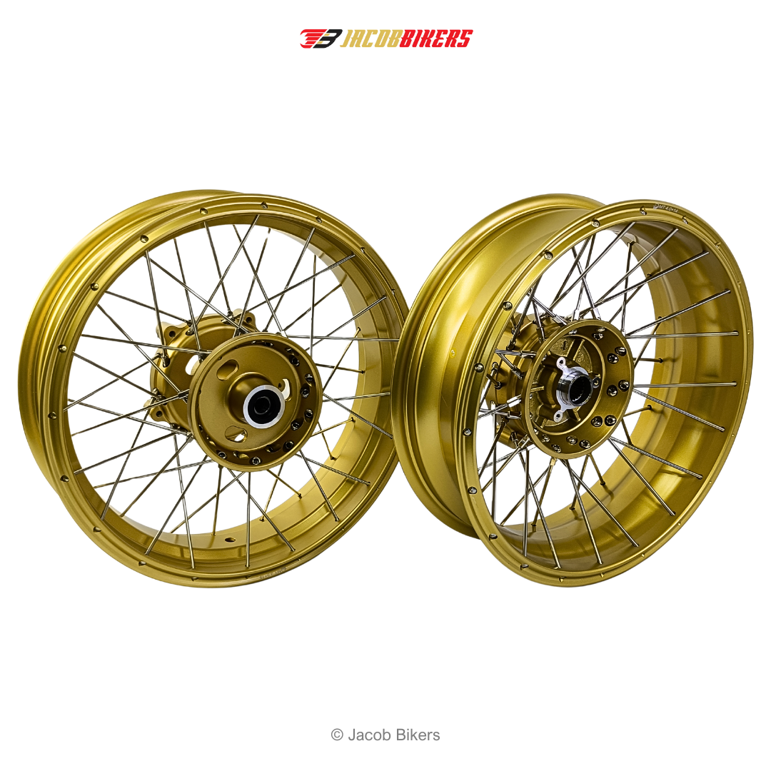 Yamaha XMAX 250 300 V1 V2 V3 Spoke Rims | Tubeless Rims | Black / Gold ...
