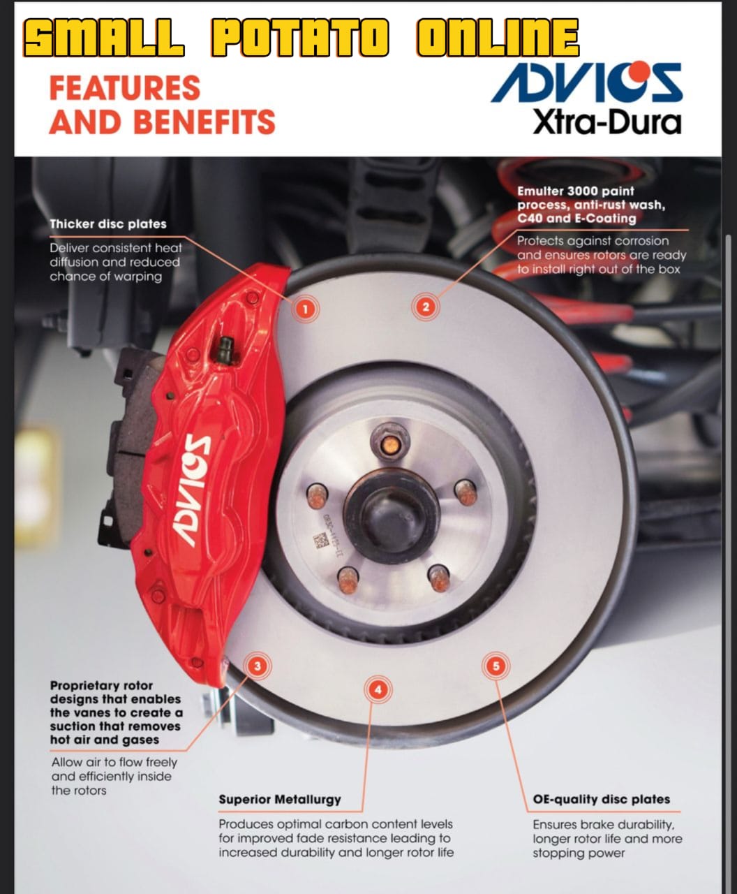 [100% GENUINE]ADVICS DISC ROTOR TOYOTA UNSER KF80(4HOLES, 255mm ...