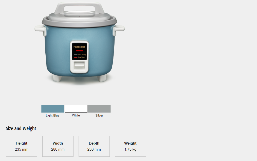 Panasonic 1.0L Conventional Rice Cooker SR-Y10 | Shopee Malaysia
