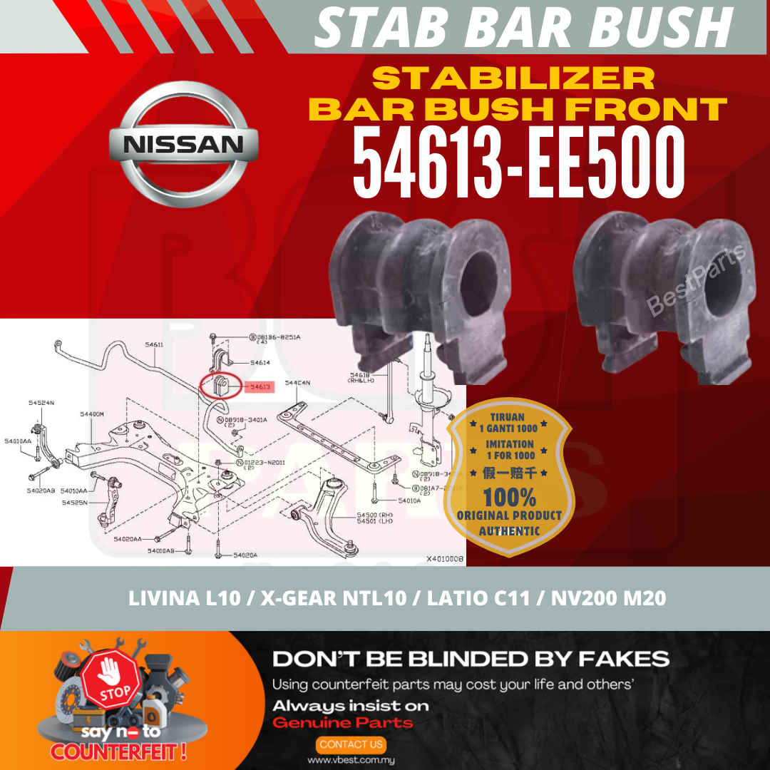Nissan Stabilizer Bar Bush 54613-EE500–Livina L10 / X-Gear NTL10 ...