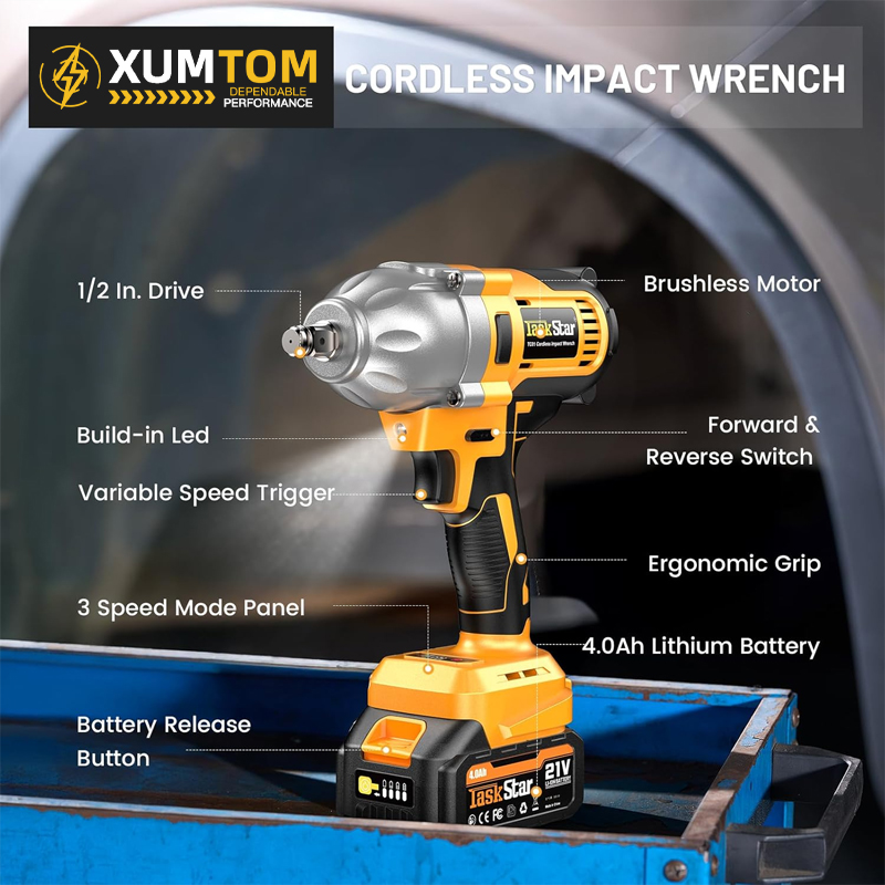 🔥COD🔥Brushless Impact Wrench 2 in 1 Cordless Impact Wrench High Torque ...