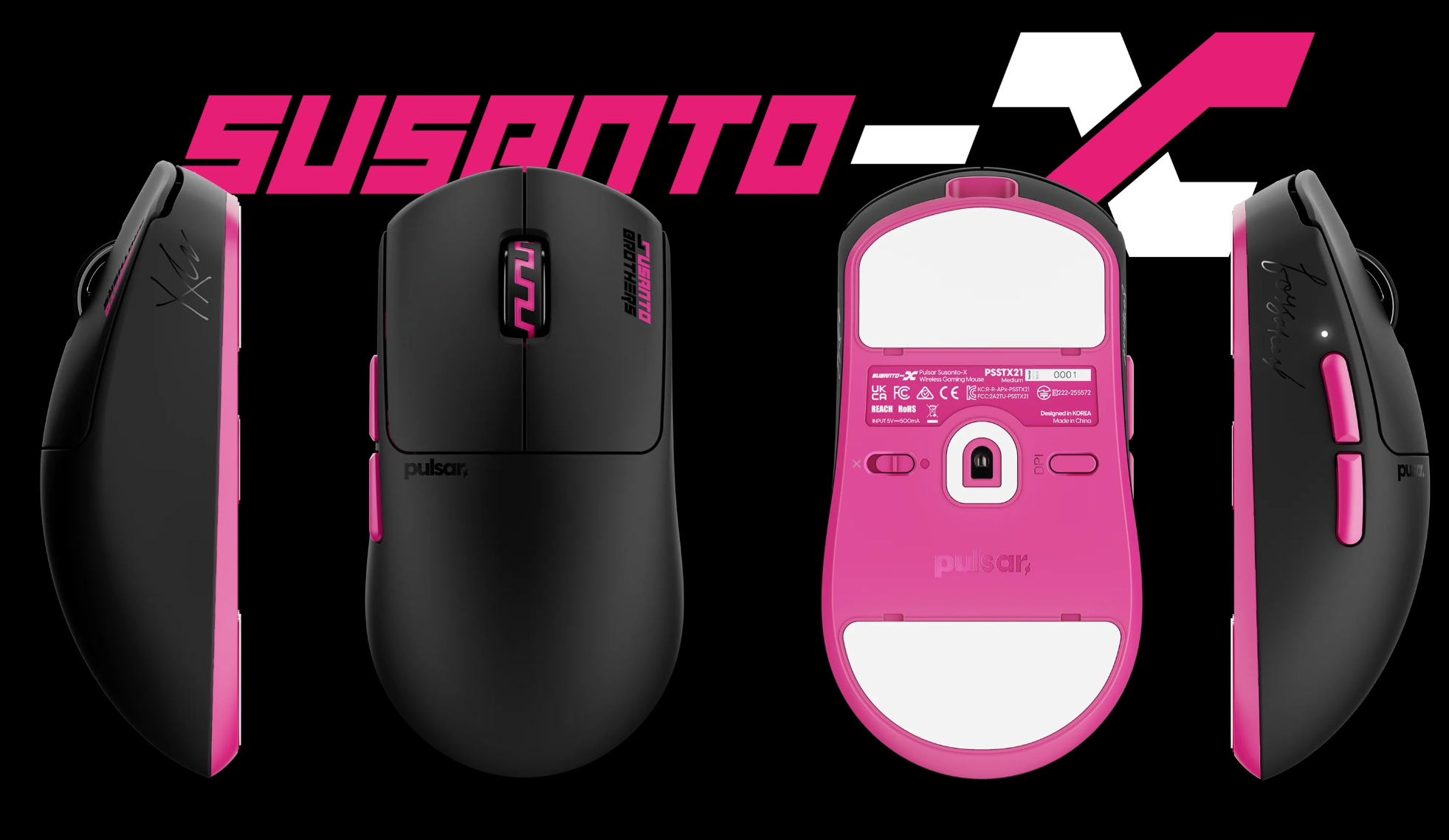 Pulsar Pro Series Susanto-X Gaming Mouse Symetrical Shape / 18H Battery ...