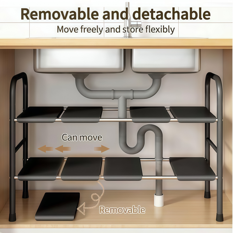 Kitchen storage rack expandable stainless steel telescopic adjustable ...