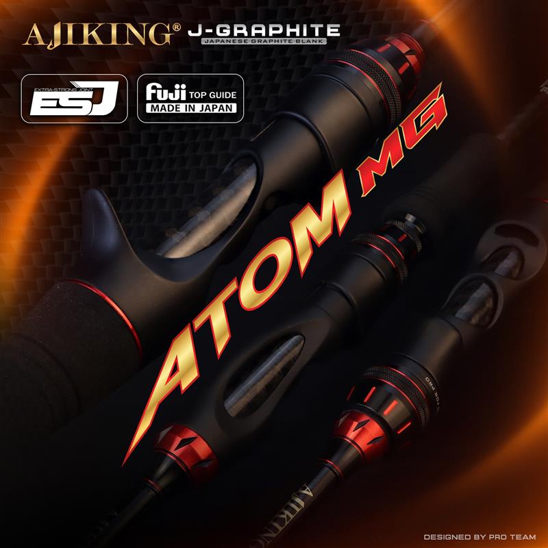 Ajiking Atom MG Joran Pancing 5'6ft-6'7ft Ringan Solid Graphite Tip ...