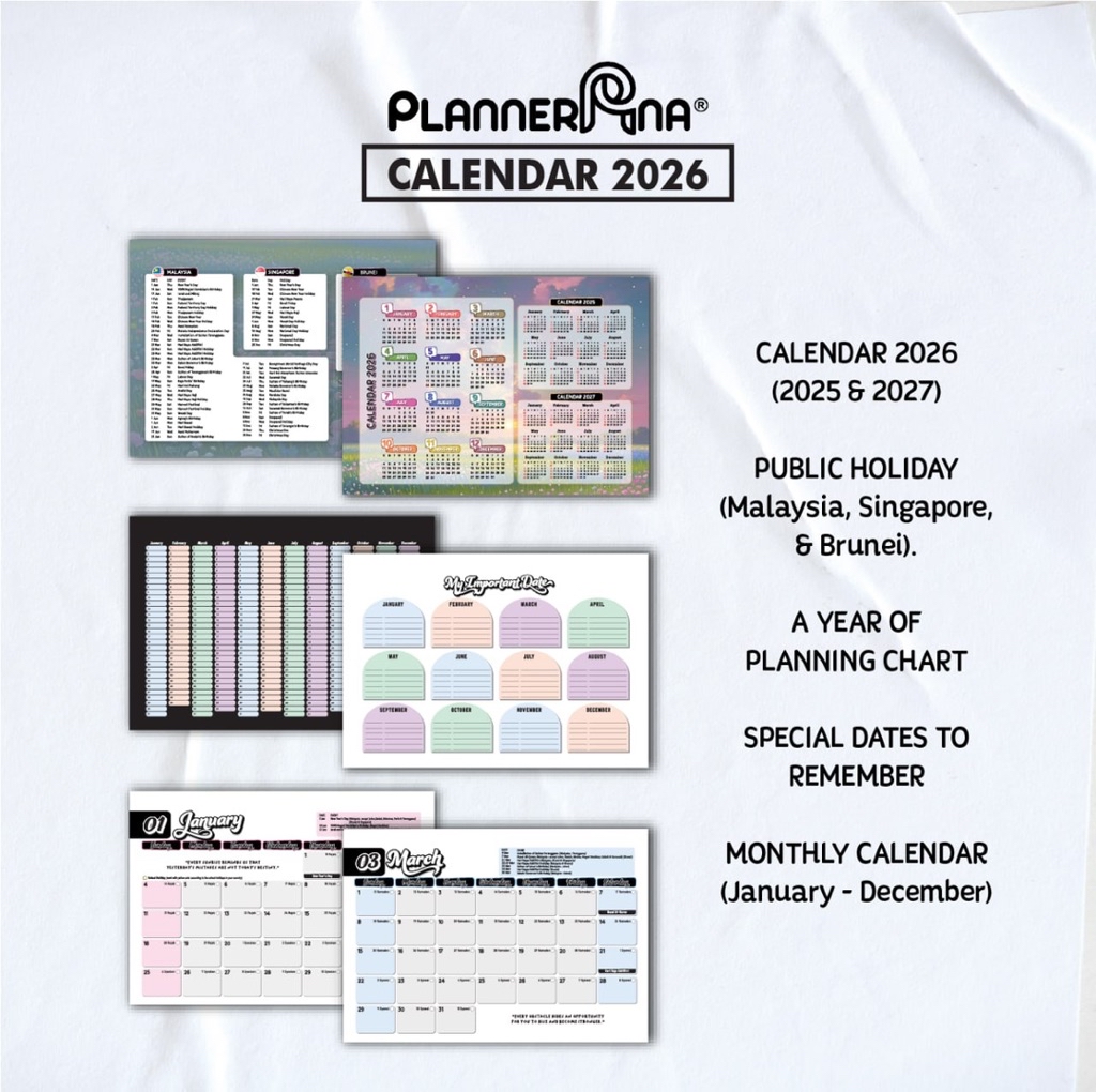 Calendar 2026 Malaysia Kalendar Planner Ana 2026 Malaysia Desk Calendar