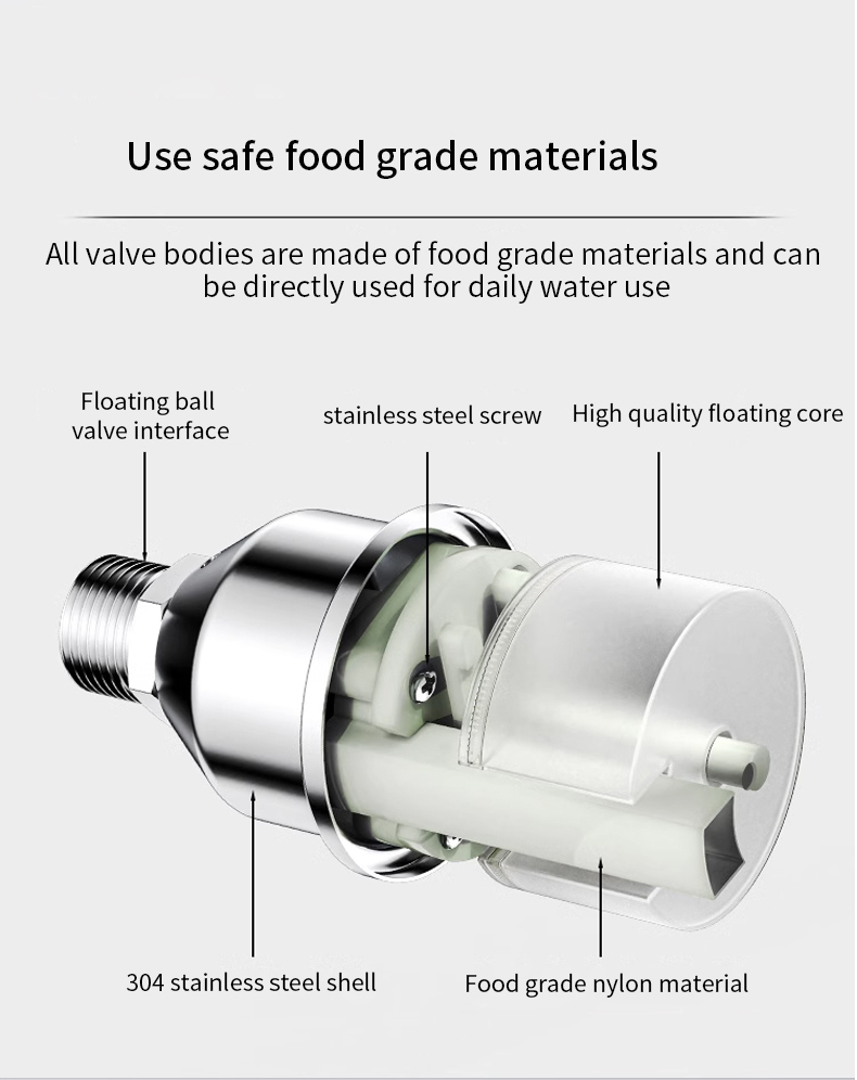 304 Stainless Steel Water Level Valve Automatic Float Control for Tank ...