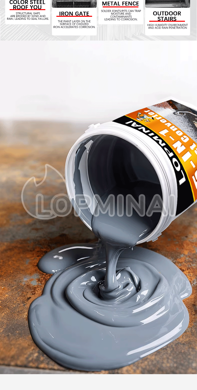 Anti rust paint for metal rust converter paint cat besi anti karat ...
