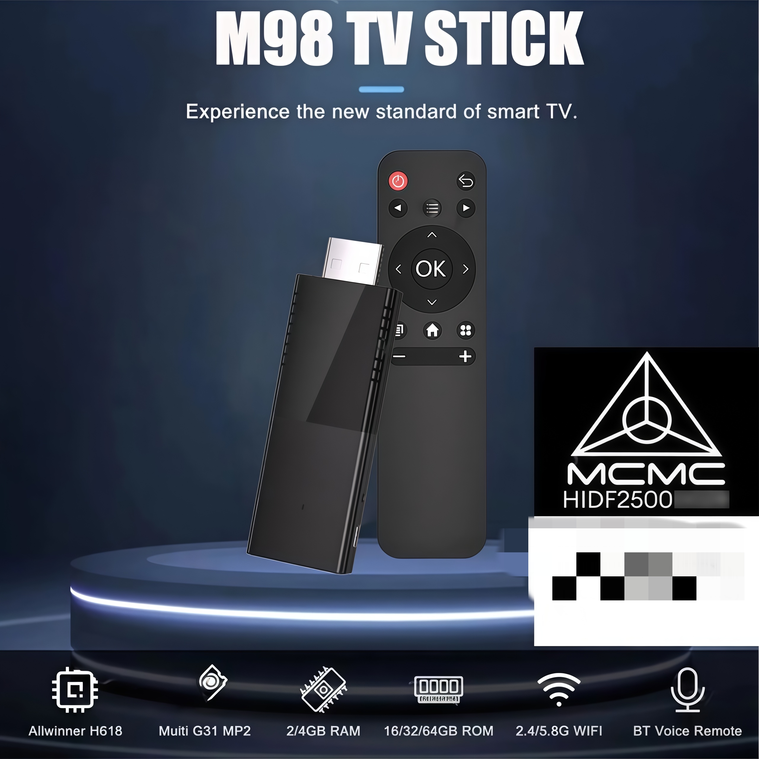 M98 Video Stick Tv Stick 4K4+64G Portable Control Streaming DeviceHome ...