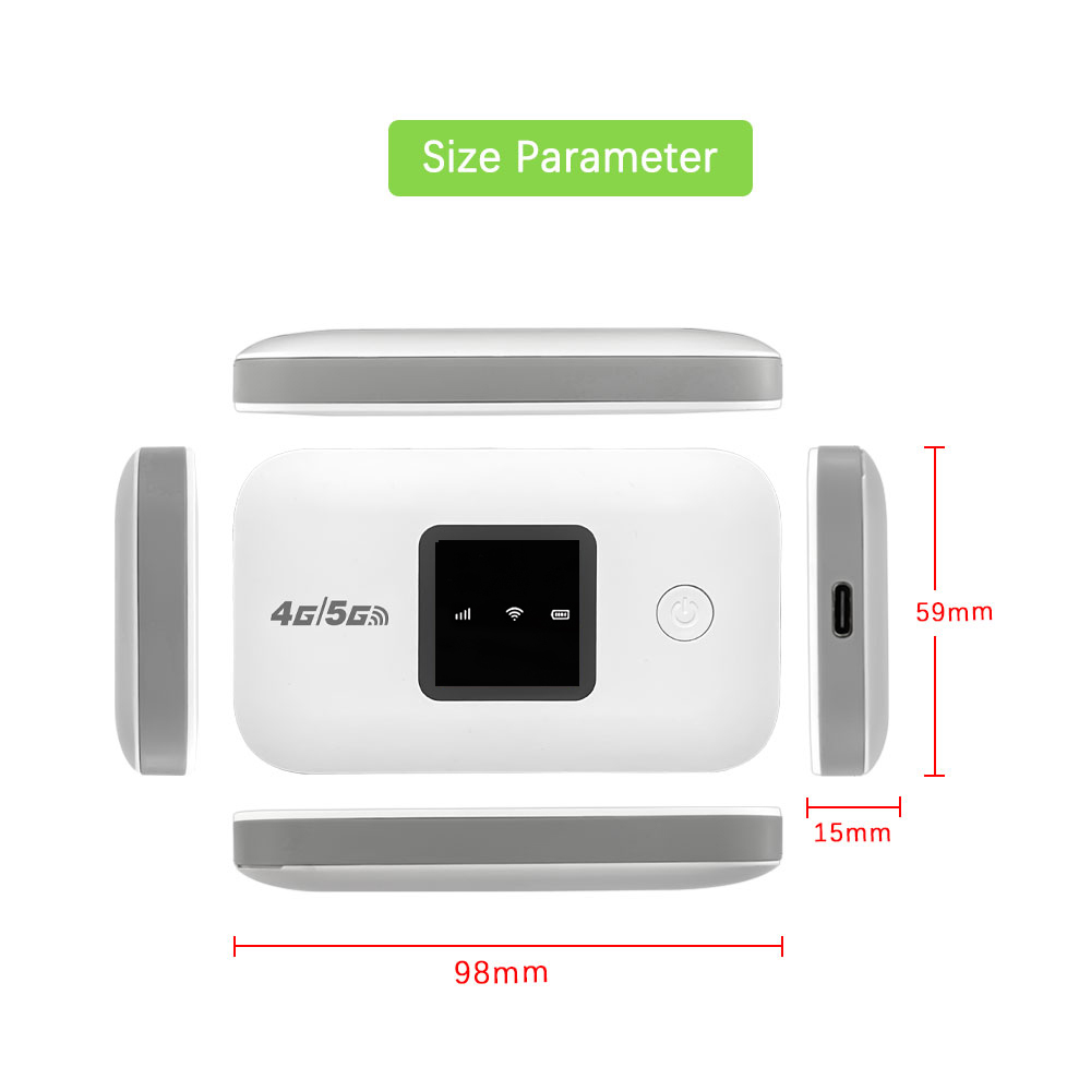 Portable Modem USB WiFi 5G LTE 600Mbps Mifi Router Hotspot Kad SIM ...