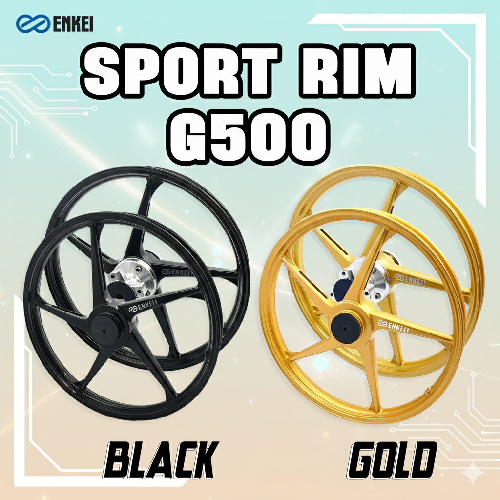 SPORT RIM Y15 / Y16 ENKEI G500 CUSTOM HUB CUSTOM RIM 5 BATANG 1.4/1 ...