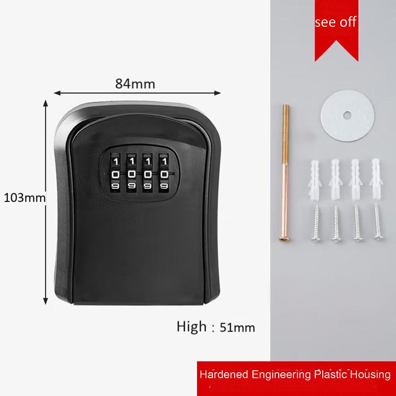 4 Digit Combination Key Organizer Waterproof Outdoor Key Safe Box 4 ...