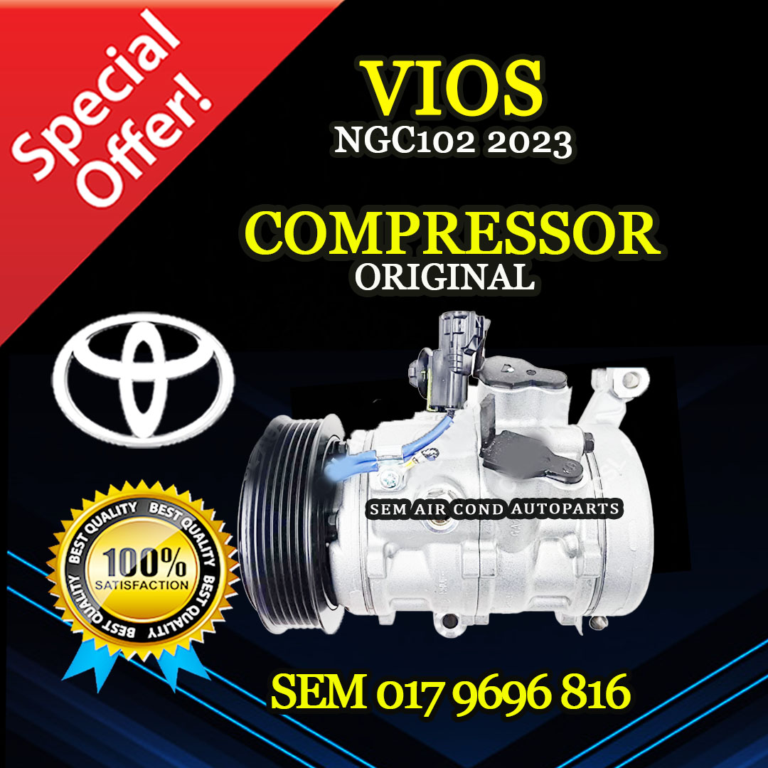 TOYOTA VIOS NGC102 2023-2025 ORIGINAL COMPRESSOR/ KOMPRESOR (CAR ...