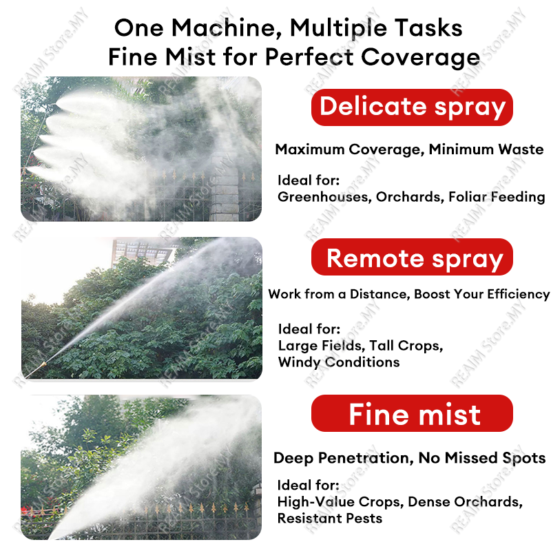 REAIM Electronic Pam Racun Bateri Hose Pipe Tong Racun Rumput Mata ...