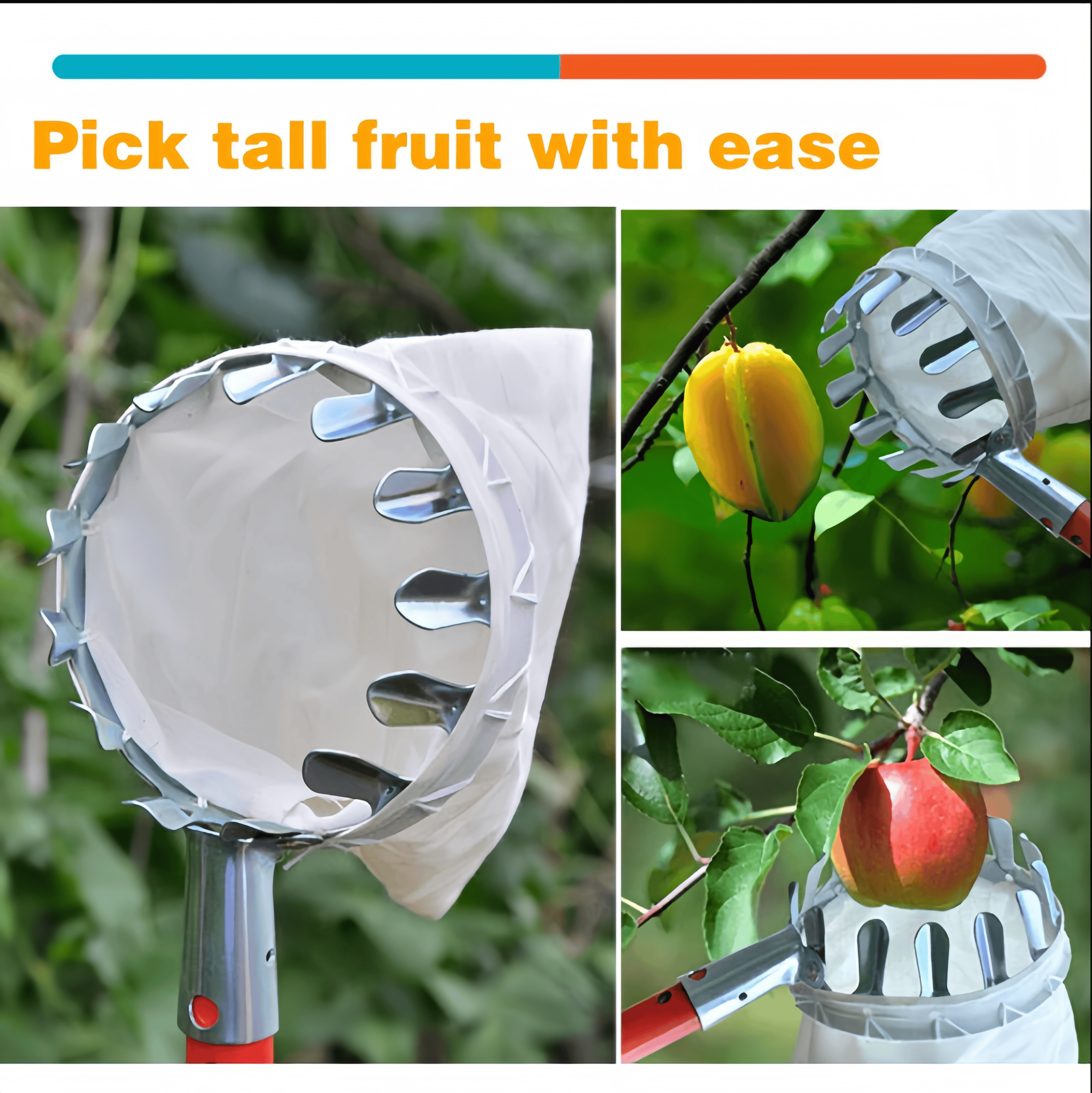 3-7M Telescopic Fruit Picker Fruit Picker High Branches Pruning Cut ...