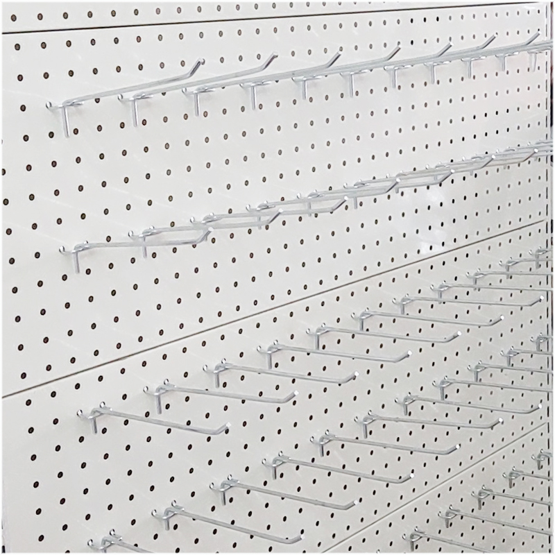 10Pcs PegBoard Display Hooks Pegboard round hole metal hook Supermarket ...