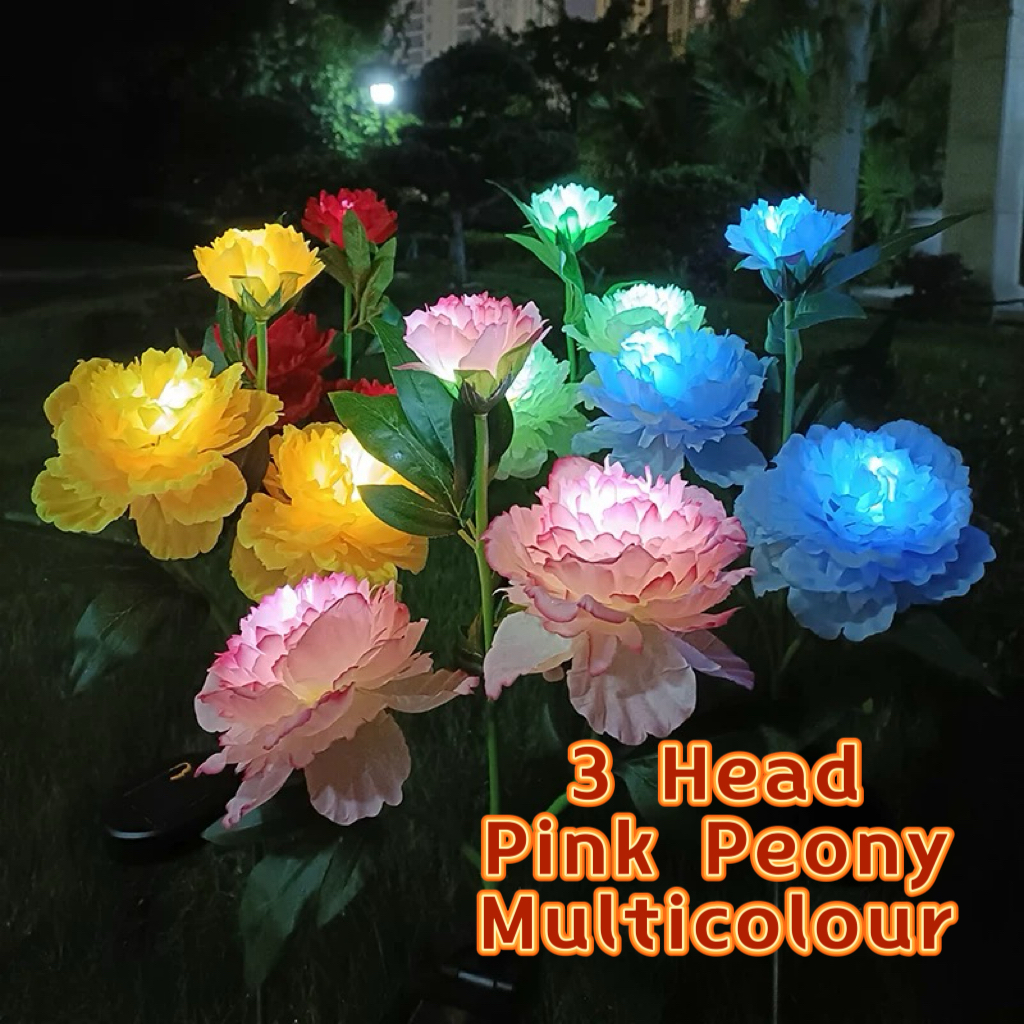 MG SOLAR Lampu Solar Bunga Raya Waterproof | Solar Flowers Light Hiasan ...