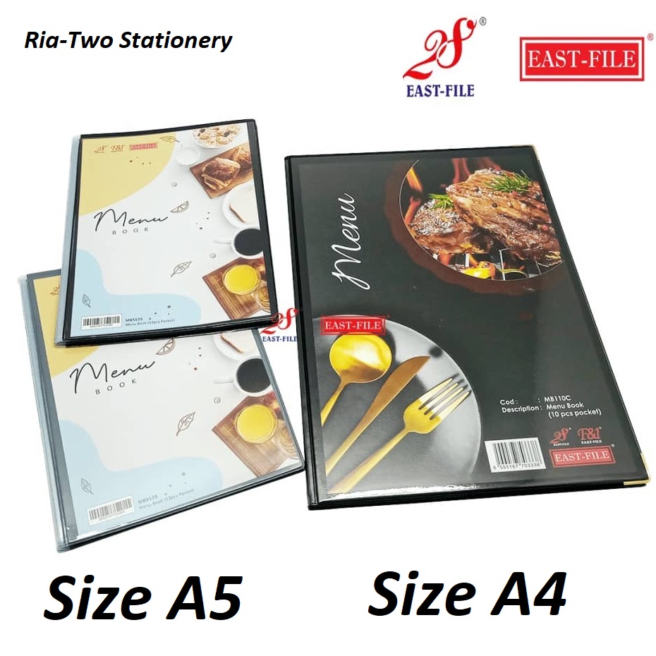 A4 REFILLABLE MENU BOOK with 6pcs POCKET (MB106R, MB512S, MB110C, R106 ...
