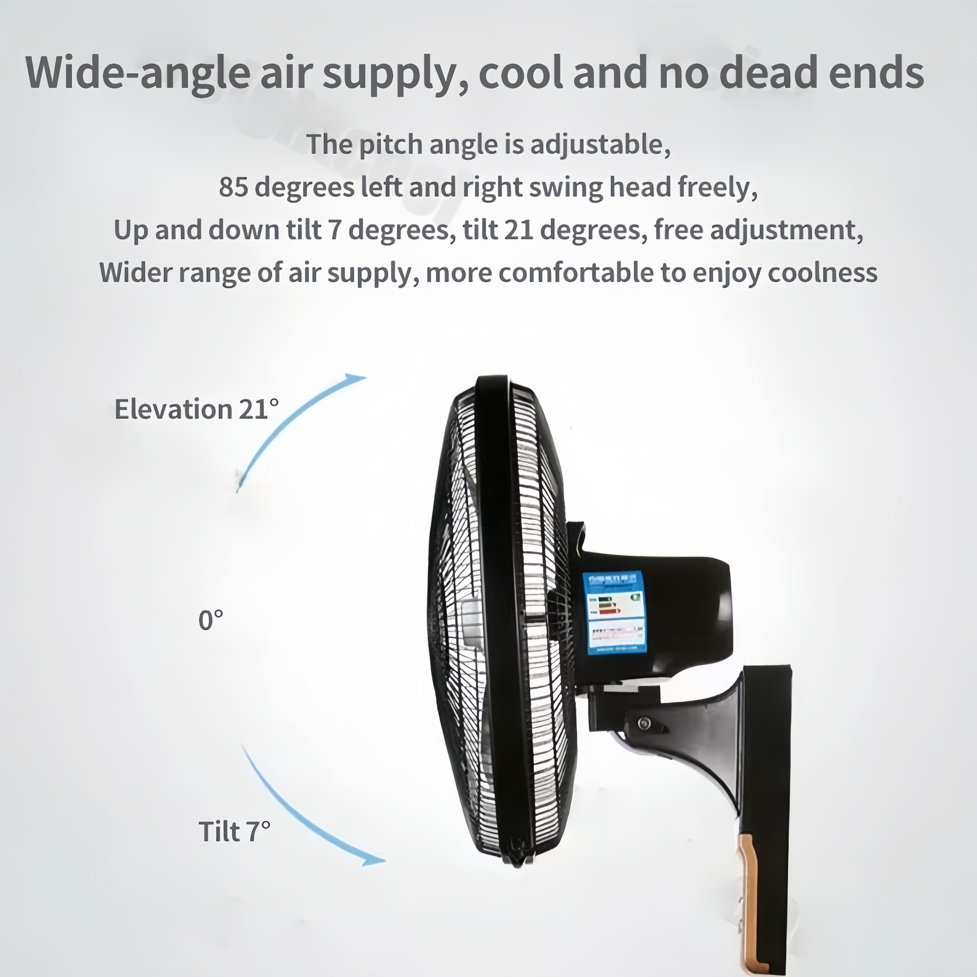 【5Y Warranty 】20-26 Inch Wall Fan 60W Silent 8H Timer 5 Metal Blades ...