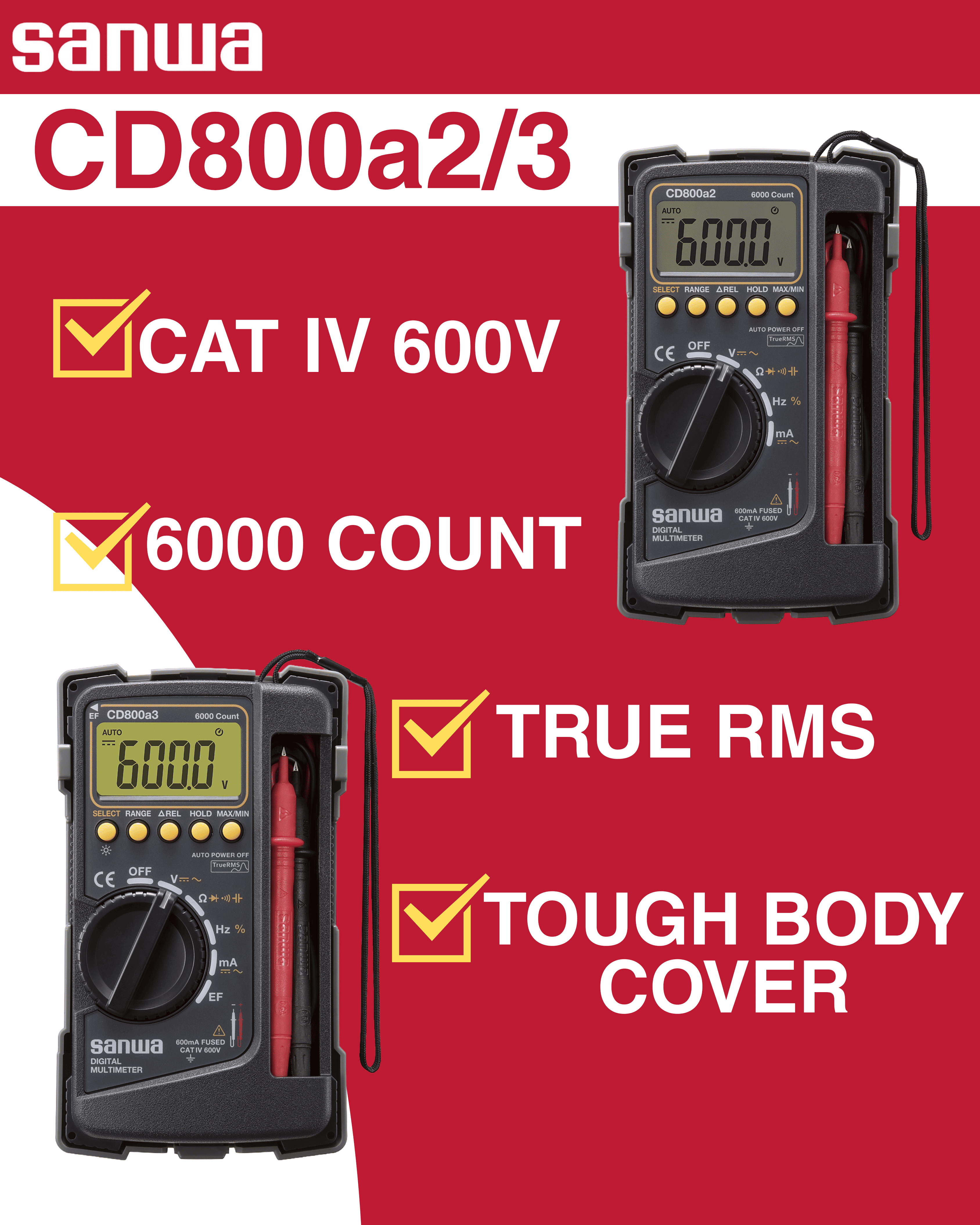 Sanwa CD800A CD800A2 CD800A3 Digital Multimeter | Shopee Malaysia
