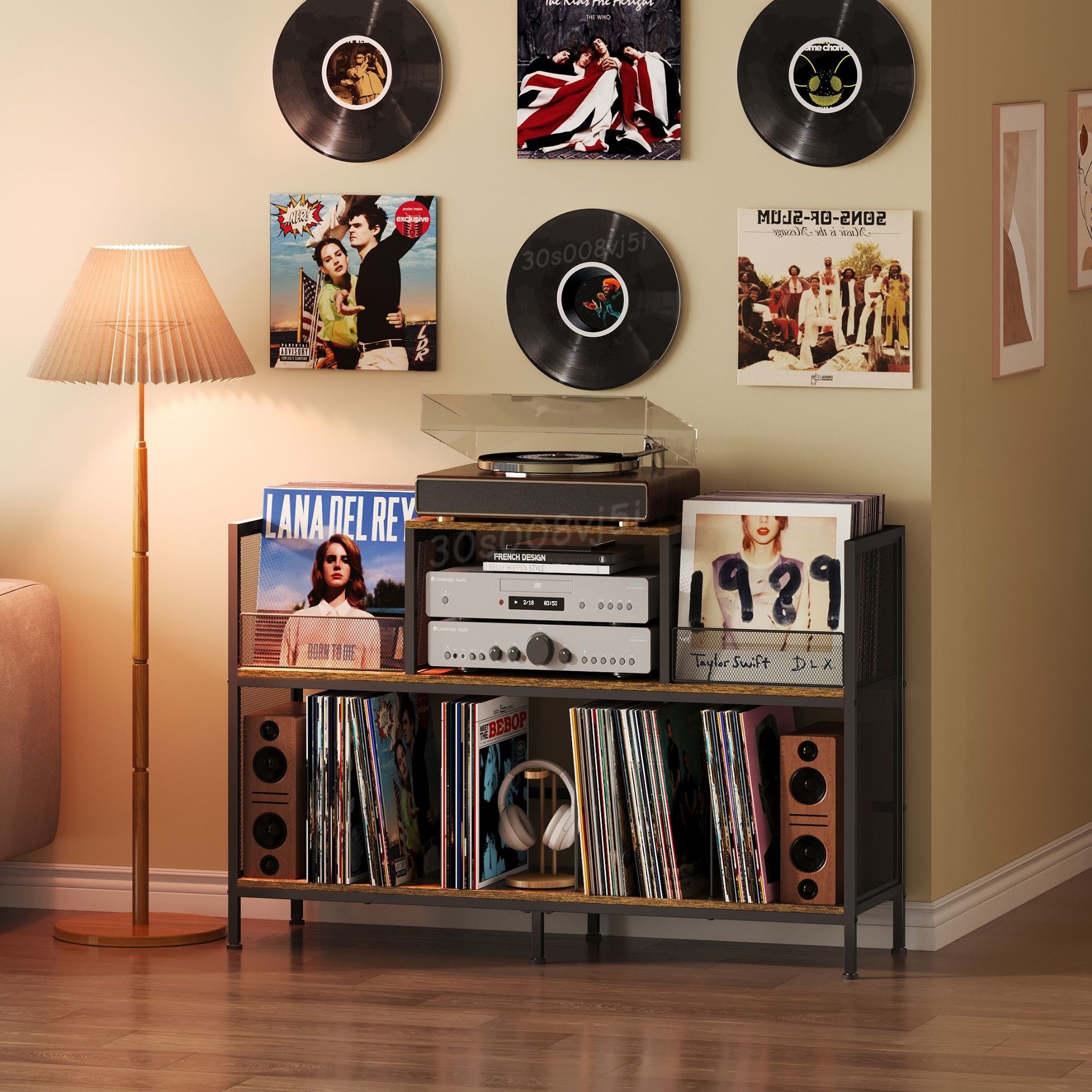 Vinyl record storage rack living room record player storage rack ...