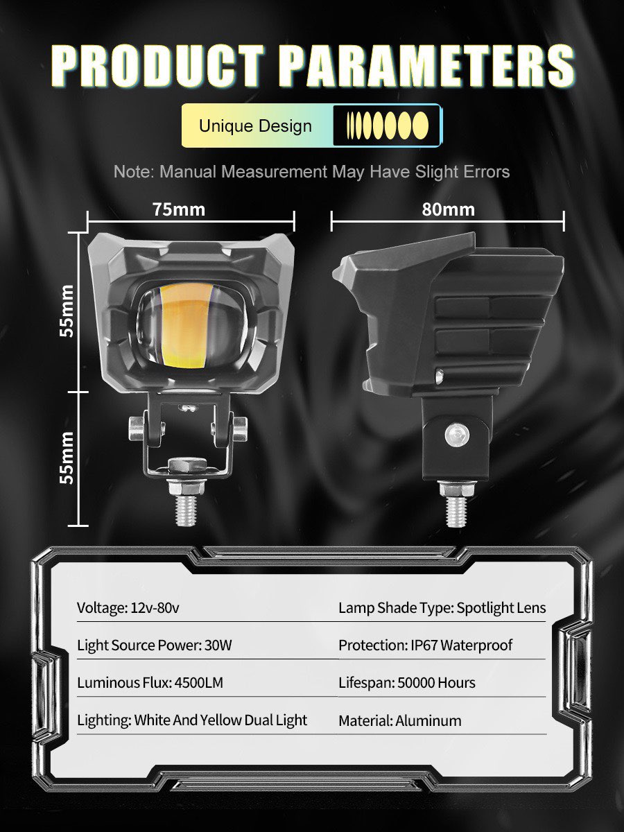 MOTOWOLF MDL5004 LED Spotlight Daylight Control Censor Headlight ...