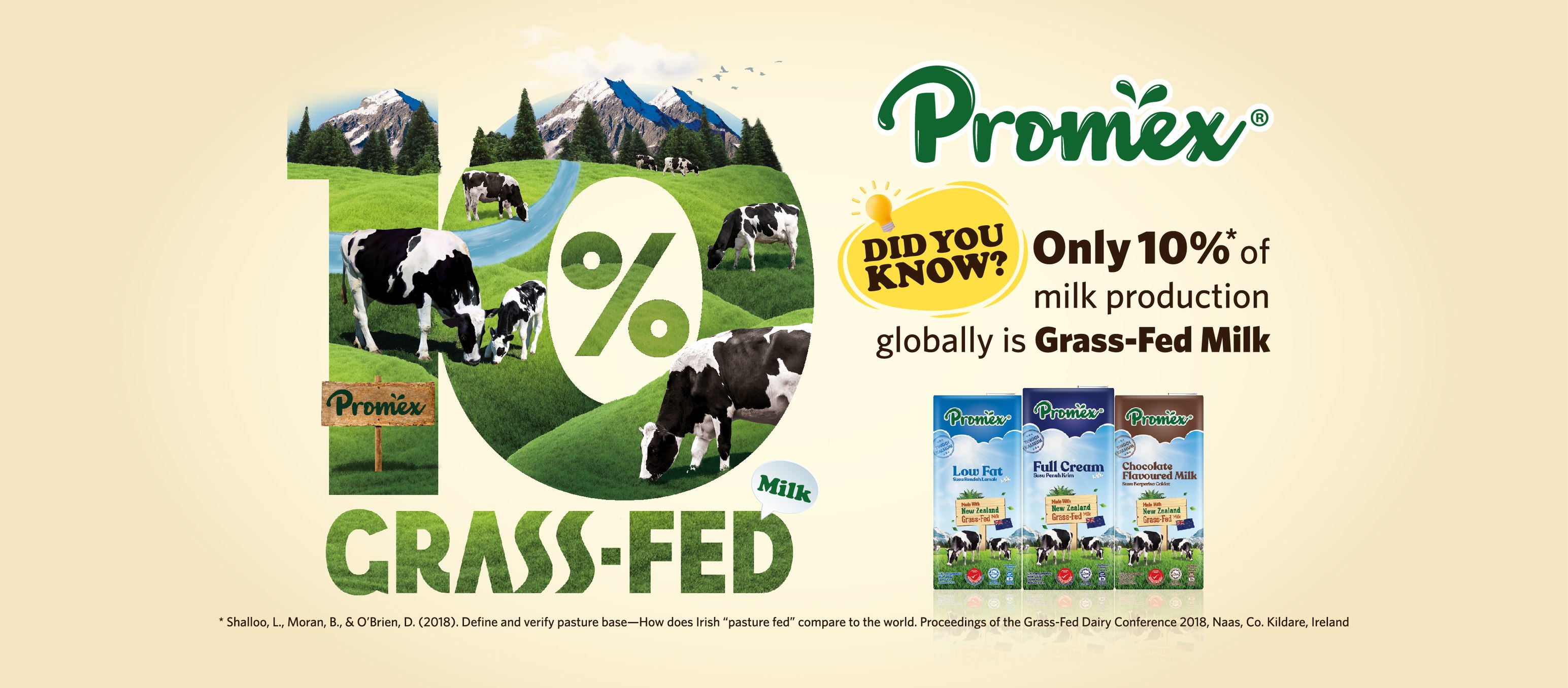 Promex Grass-fed UHT Full Cream Milk (1L x 4) | Shopee Malaysia