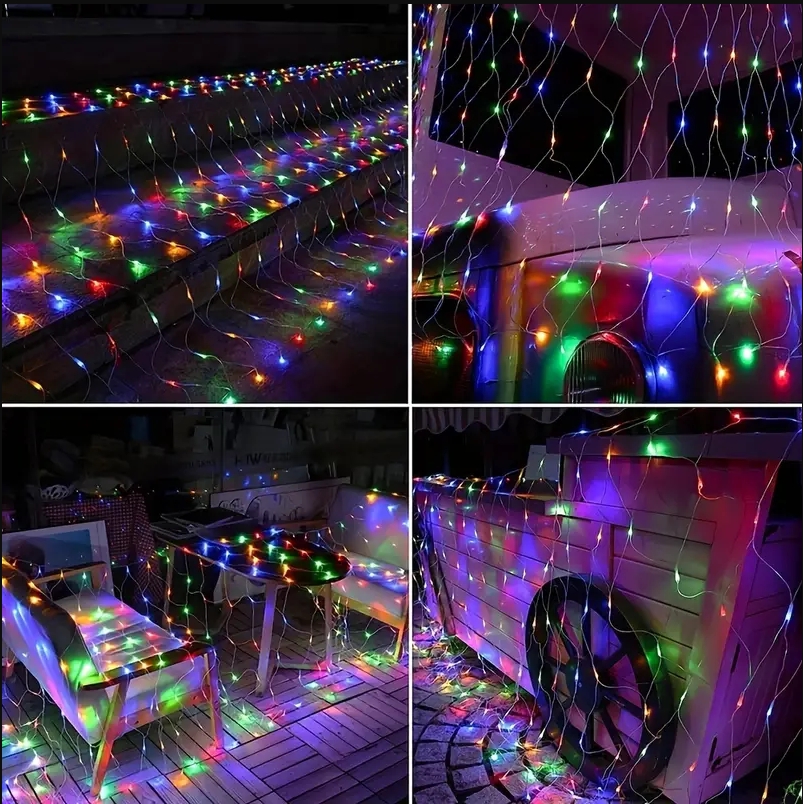 👍Lampu raya led lights 3x2m led light Lampu Hiasan 8 Mode lighting ...