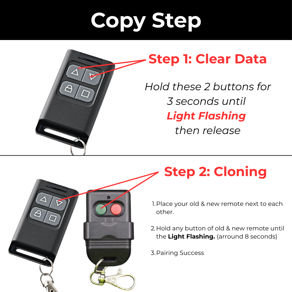 Auto Gate Remote Control 330/430MHz Door Gate Wireless Remote Free ...