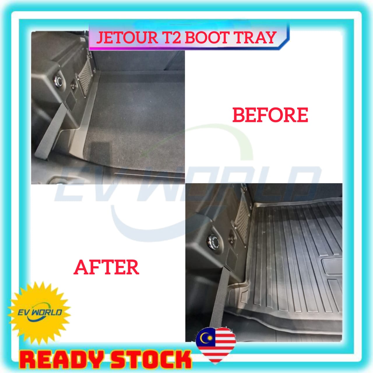 【JT73】New JETOUR T2 TPE Boot Mat Rear Trunk Boot Tray Back Trunk ...