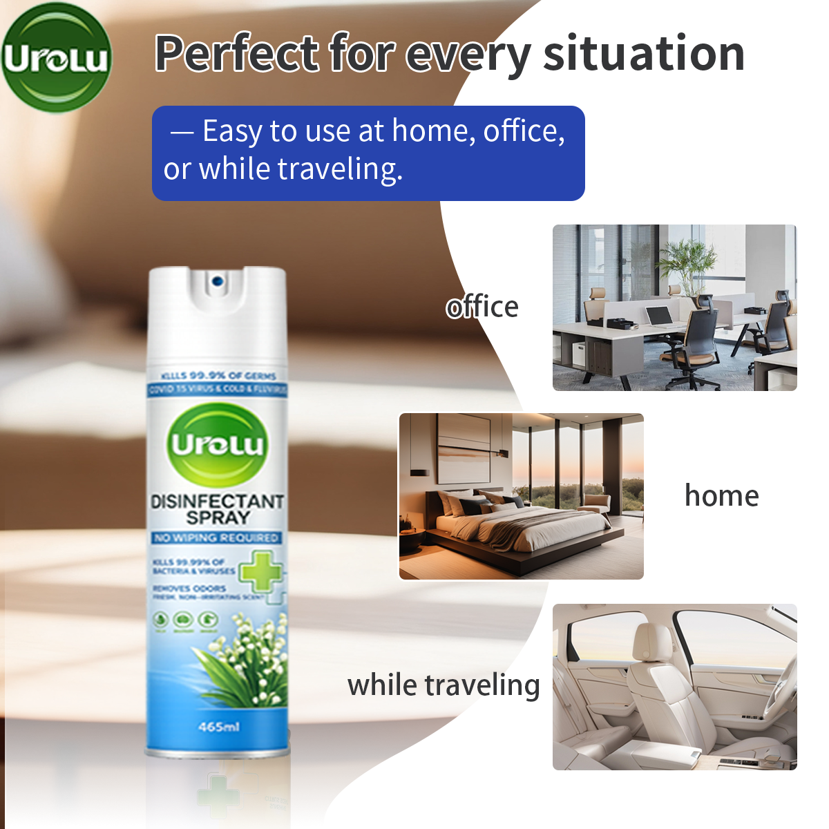 Urolu Antibacterial Disinfectant Spray Orange 465ml – kill Flu and ...