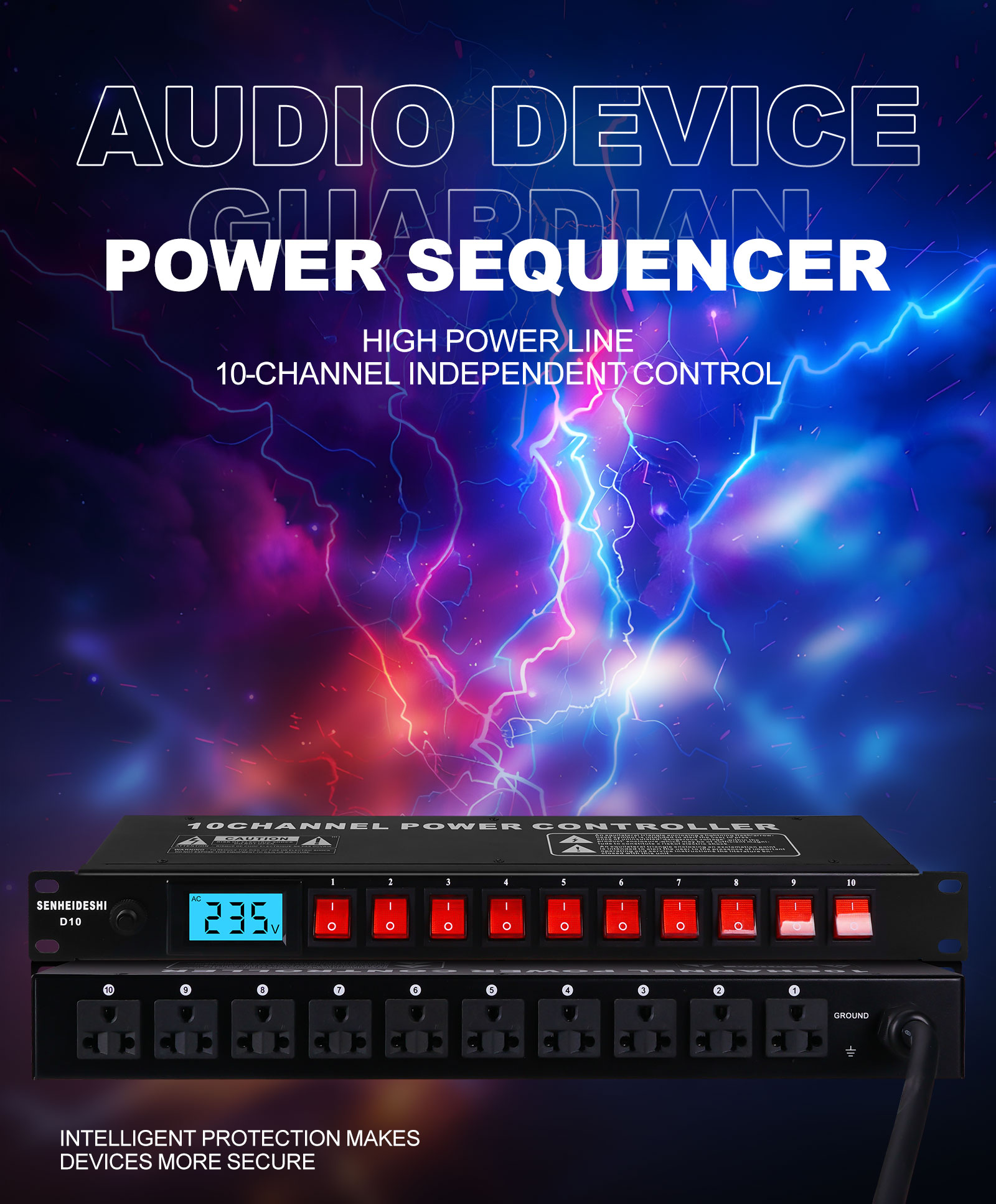 Power Sequence Controller 10 channel Rack Power Supply Regulator ...